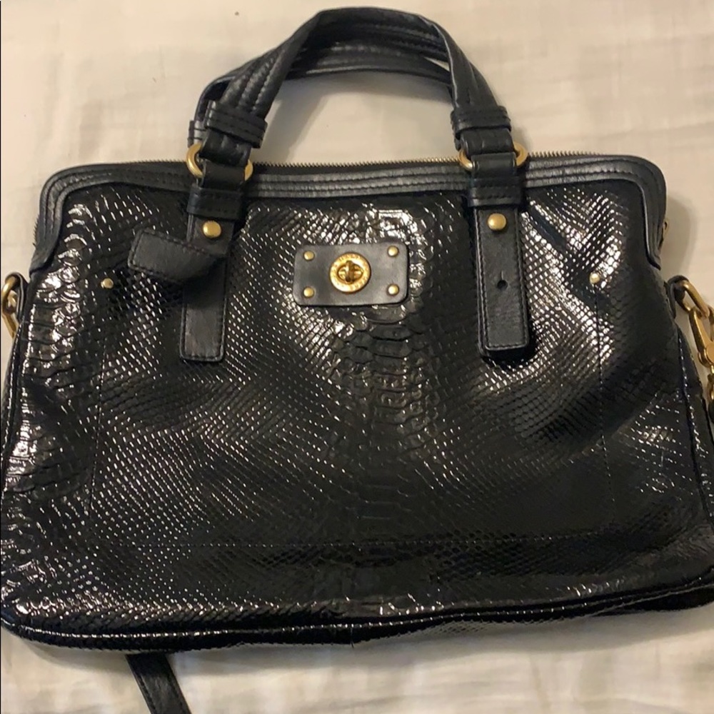 Black patent Marc Jacobs laptop bag